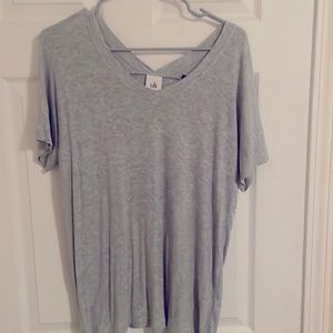 Heather Gray Double V Short Sleeve Tee